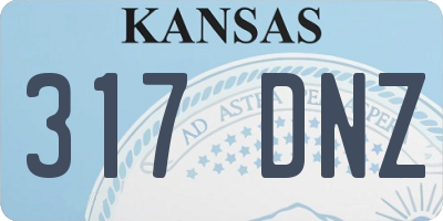 KS license plate 317DNZ
