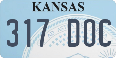 KS license plate 317DOC