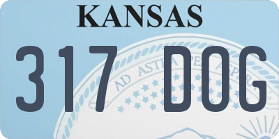 KS license plate 317DOG