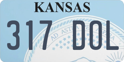 KS license plate 317DOL