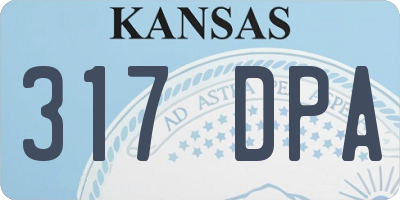 KS license plate 317DPA