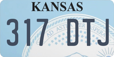 KS license plate 317DTJ