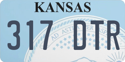 KS license plate 317DTR