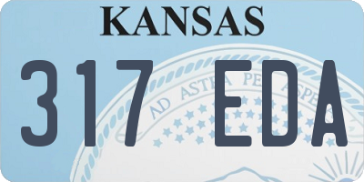 KS license plate 317EDA