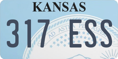 KS license plate 317ESS