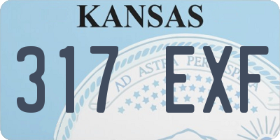 KS license plate 317EXF