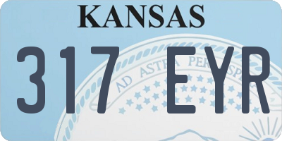 KS license plate 317EYR