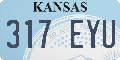 KS license plate 317EYU