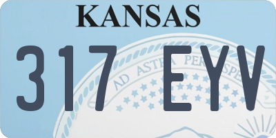 KS license plate 317EYV