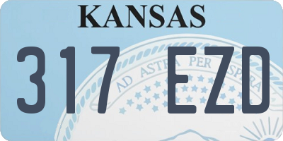 KS license plate 317EZD