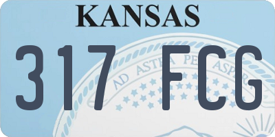 KS license plate 317FCG