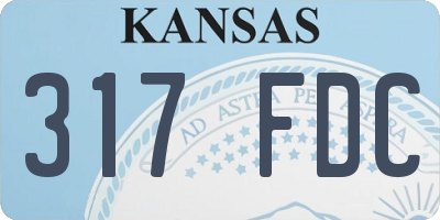 KS license plate 317FDC