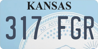 KS license plate 317FGR