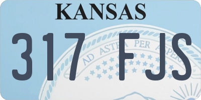 KS license plate 317FJS