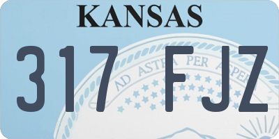 KS license plate 317FJZ