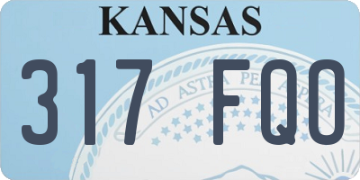 KS license plate 317FQO