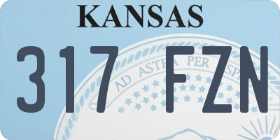 KS license plate 317FZN