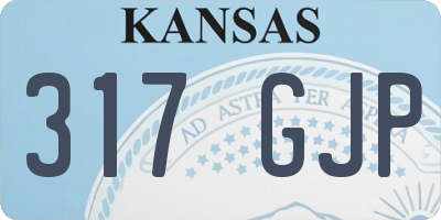 KS license plate 317GJP