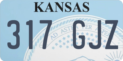 KS license plate 317GJZ