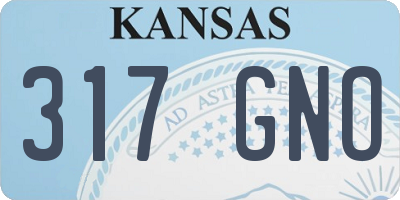 KS license plate 317GNO