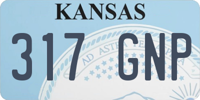 KS license plate 317GNP