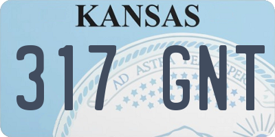 KS license plate 317GNT