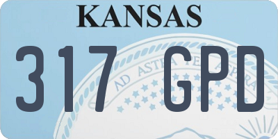 KS license plate 317GPD