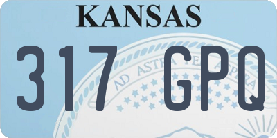KS license plate 317GPQ