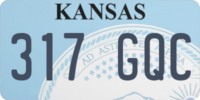 KS license plate 317GQC