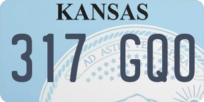KS license plate 317GQO