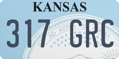 KS license plate 317GRC