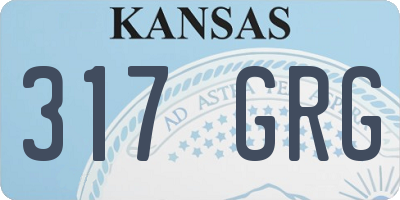 KS license plate 317GRG