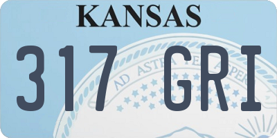 KS license plate 317GRI