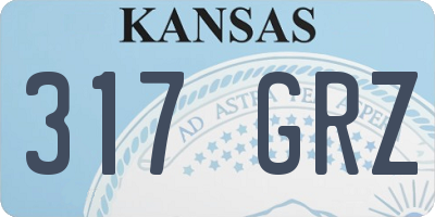 KS license plate 317GRZ