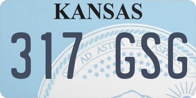 KS license plate 317GSG