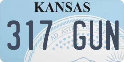 KS license plate 317GUN