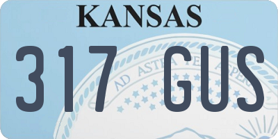 KS license plate 317GUS