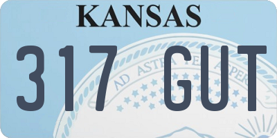 KS license plate 317GUT