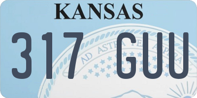 KS license plate 317GUU