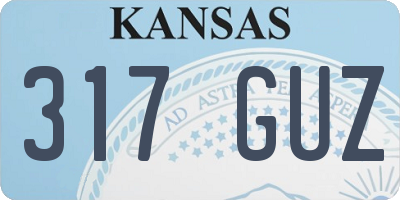 KS license plate 317GUZ