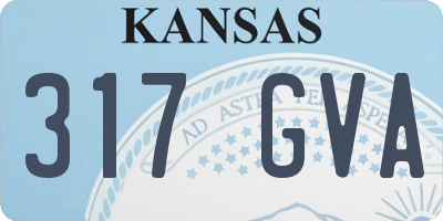 KS license plate 317GVA