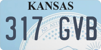 KS license plate 317GVB