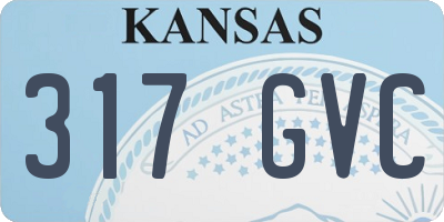 KS license plate 317GVC