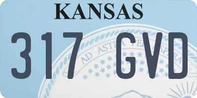 KS license plate 317GVD
