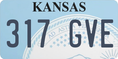 KS license plate 317GVE