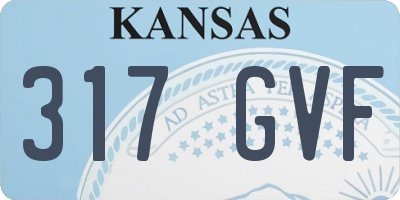 KS license plate 317GVF