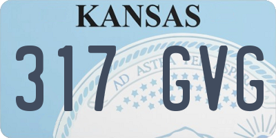 KS license plate 317GVG