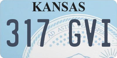 KS license plate 317GVI