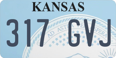 KS license plate 317GVJ
