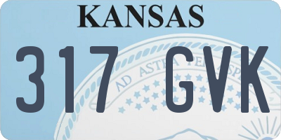 KS license plate 317GVK